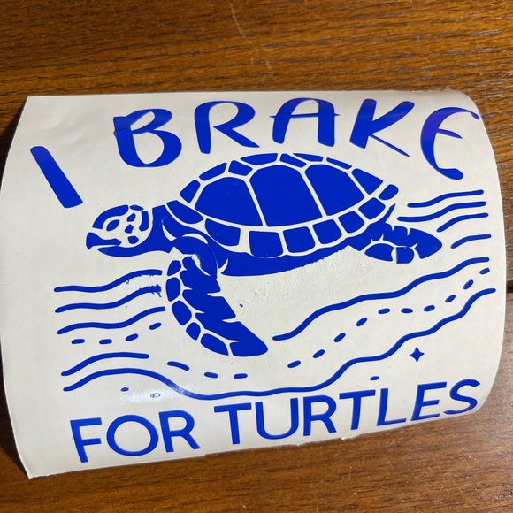 I Brake for Turtles Car Vinyl Decal 7 inch - Picture 2 of 3
